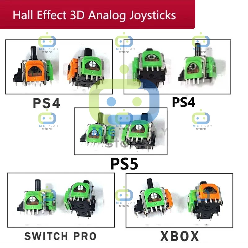 

2pcs The latest Version Hall Effect Joystick For Ps4 For Xbox One PS5 Xbox for Switch Pro 3D Analog Stick Sensor Module