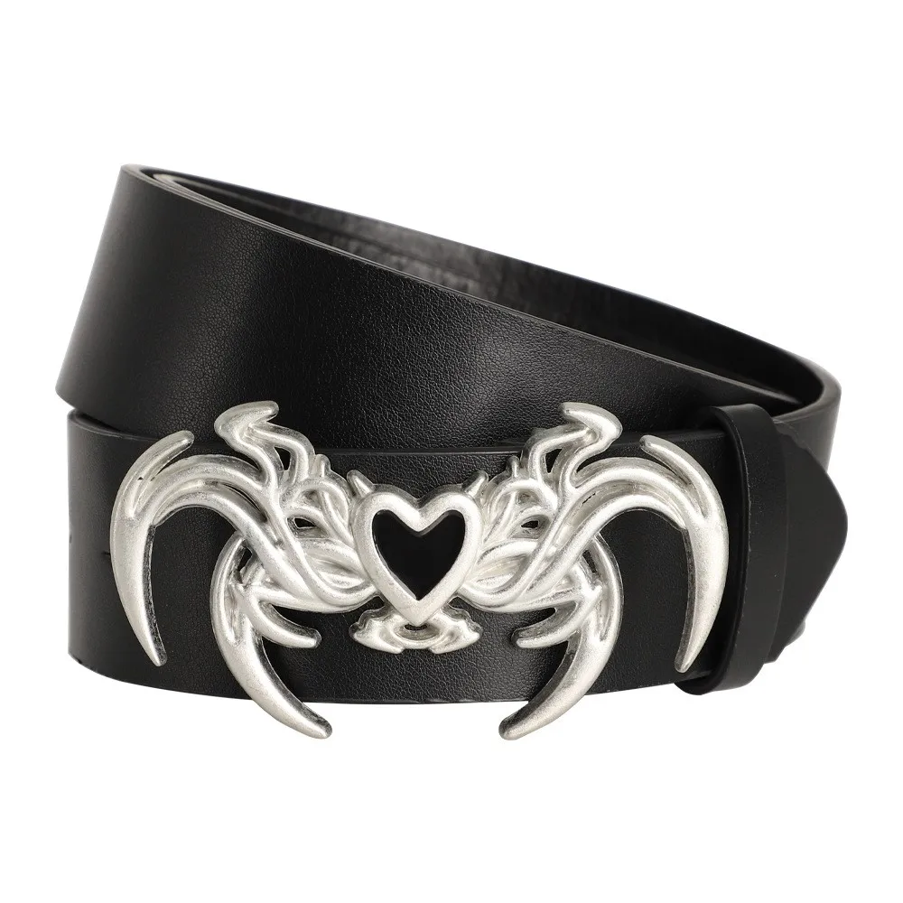 Retro Gothic Punk Alien-Schnallengürtel für Damen und Herren – Lässiges Accessoire für Streetwear-Hosen im Trend – Detail 4