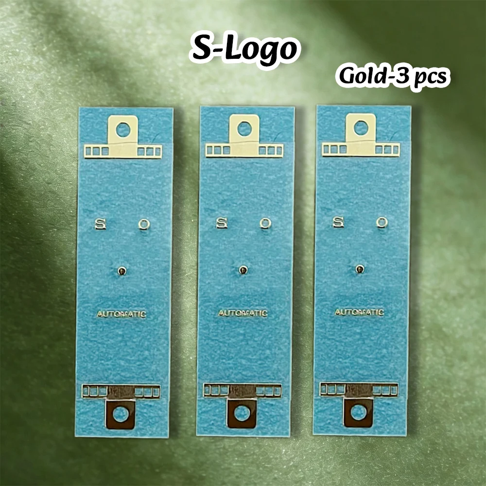 NH S Logo Neuer 3D-Metall-Logo-Aufkleber, geeignet für 27–30 mm flache Zifferblätter, vierfarbiger Aufkleber, Zubehör für die Modifikation von Uhren