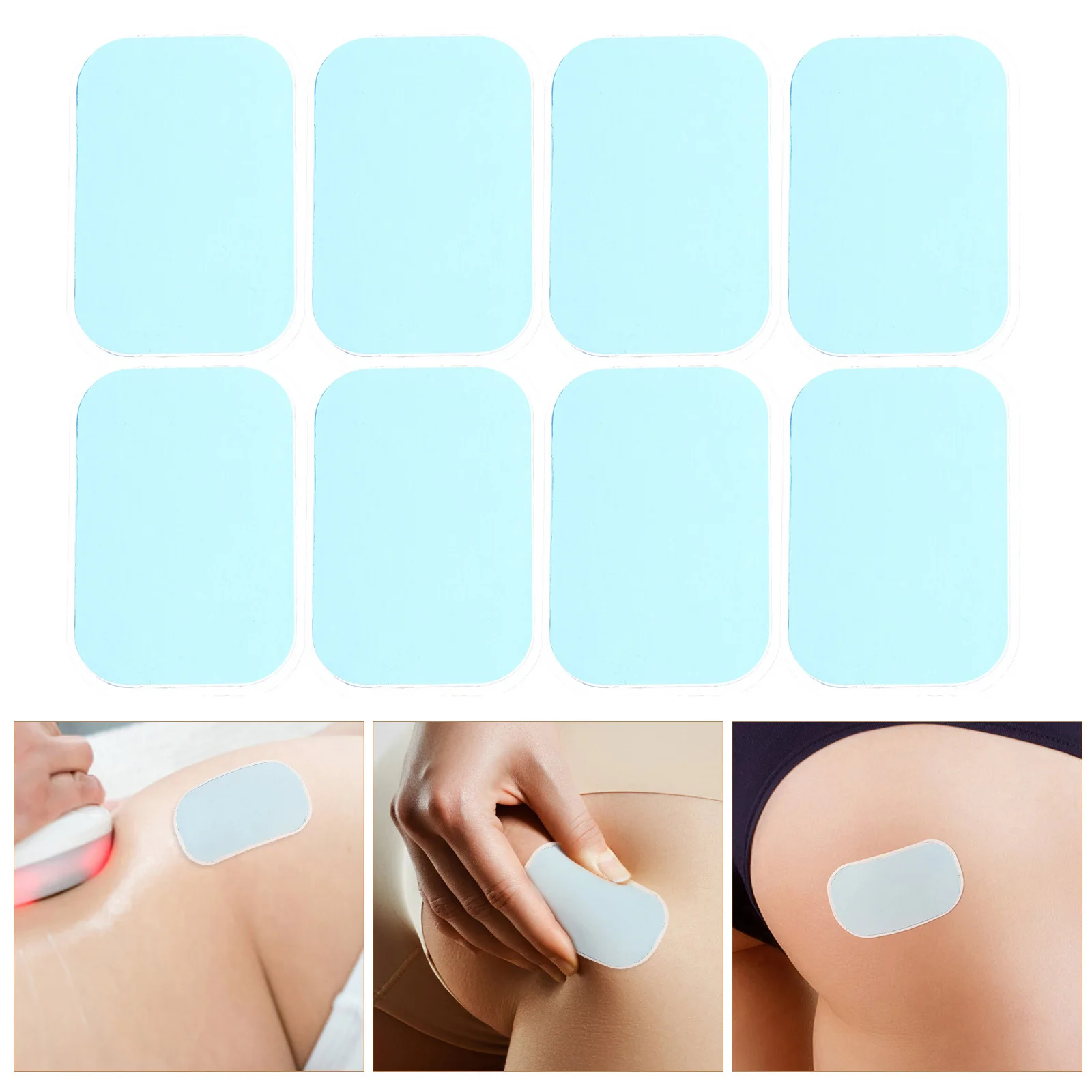 

12Pcs Replacement Gel Pads for ABS Toner Stickers Abdominal Muscle Trainer Waist Trimmer Belt Conductive Fitness Patch