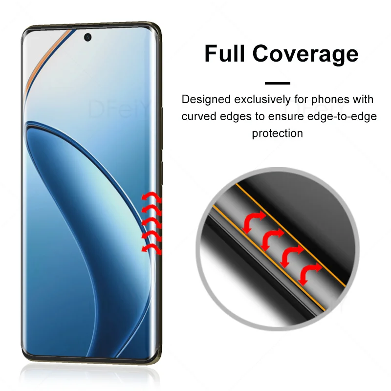 DFeiY UV Glass for Realme 12 Pro Full Coverage UV Screen Protector for realme 12 pro plus Tempered Glass Film