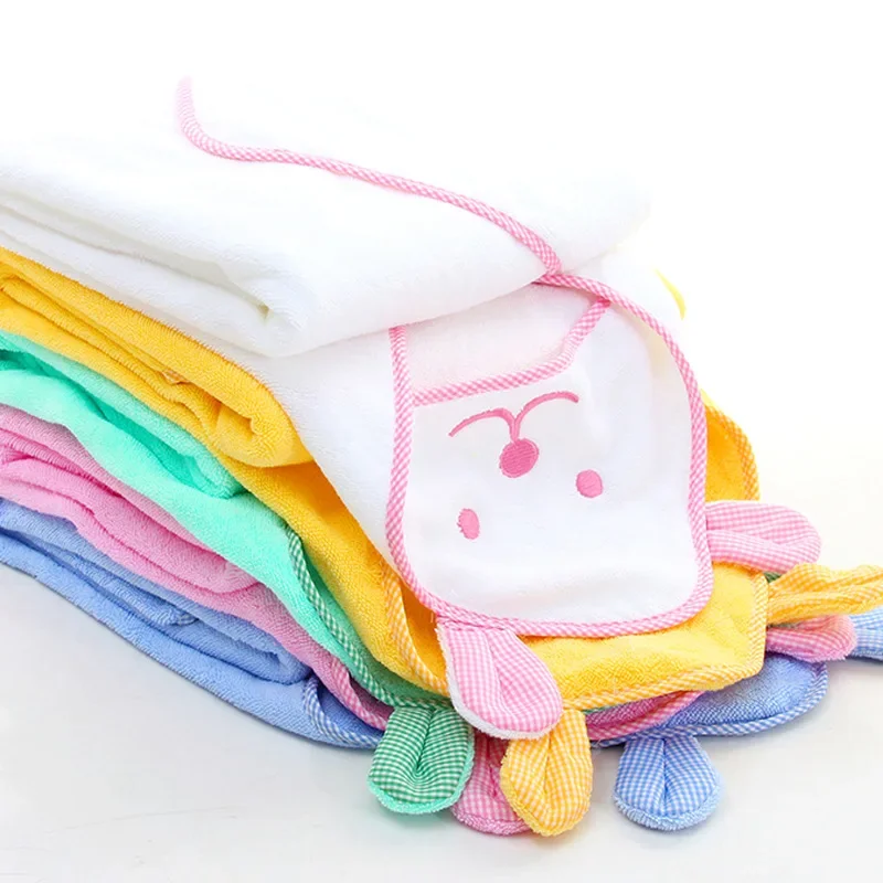 Hot Cute 100% Cotton Cartoon Kids Hooded Towel Baby Bath Towel Poncho Thick Newborn Babies Blanket