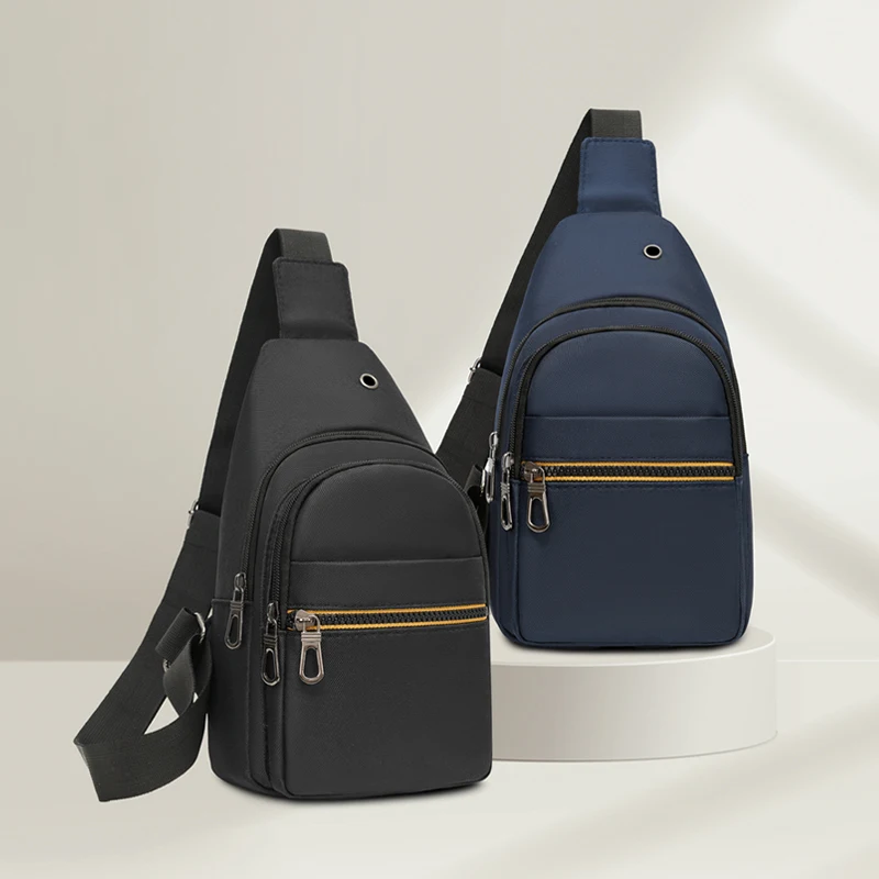 

Универсальная спортивная нагрудная сумка из ткани Оксфорд, водонепроницаемая, на одно плечо, повседневная, уличная, модная, мужская сумка через плечо