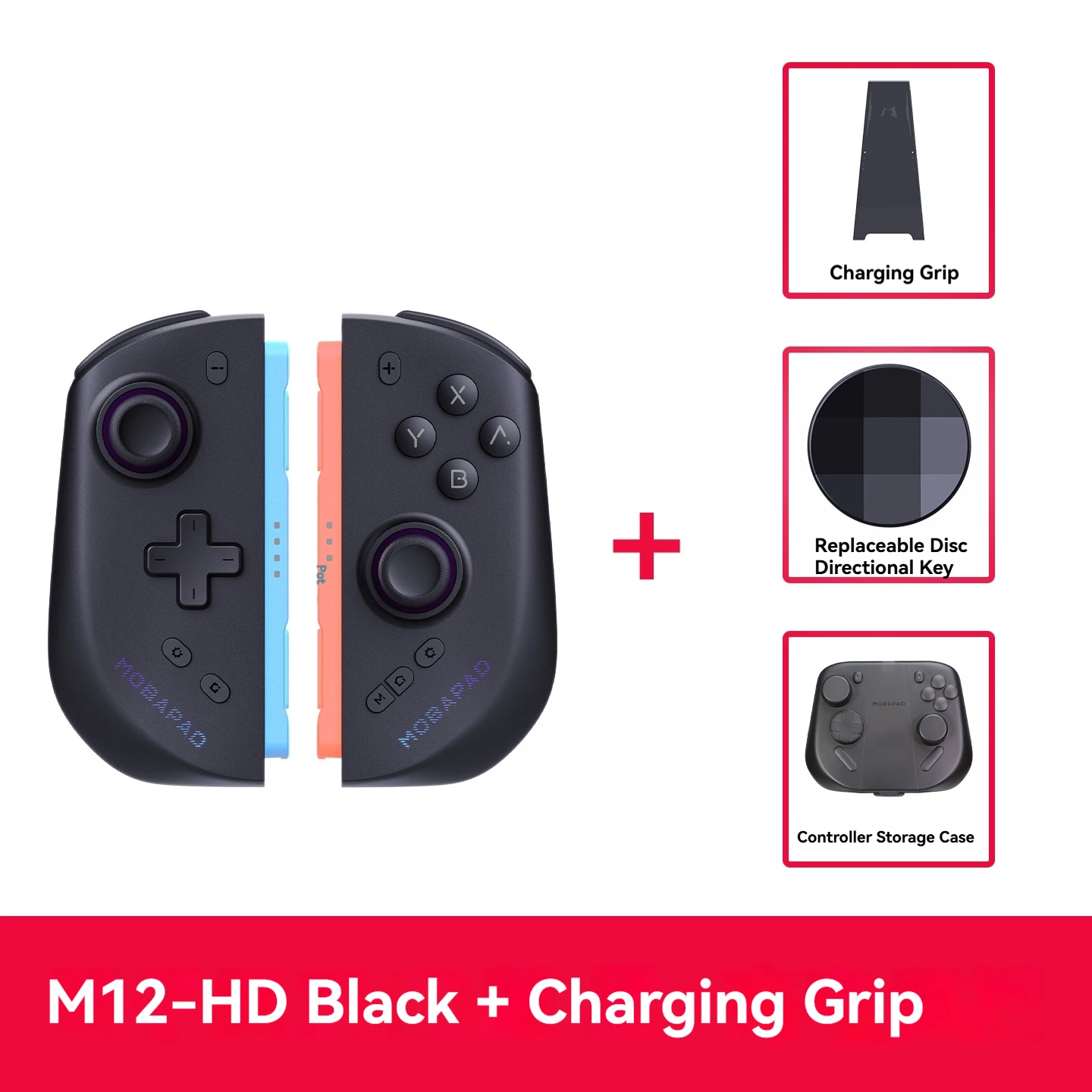 Mobapad M12HD 2 Joy Con Controller TMR Air Joystick No Drift HD Rumble Wireless Gamepad For Nintendo Switch With Nfc Power Saver