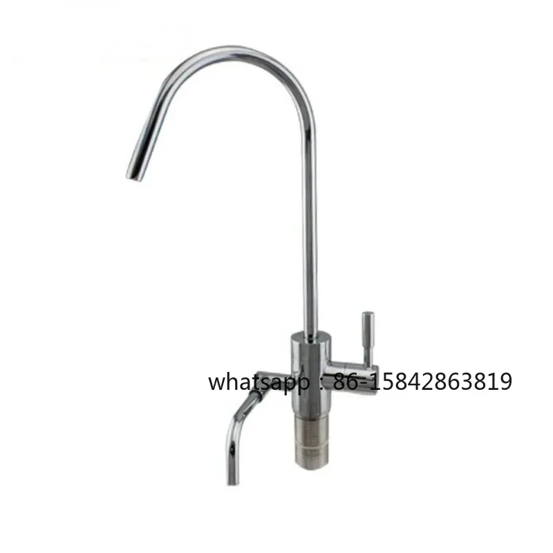 A brand-new, factory-made alkaline water direct-drinking machine featuring a desktop design, 304 satin stainless steel, and an a
