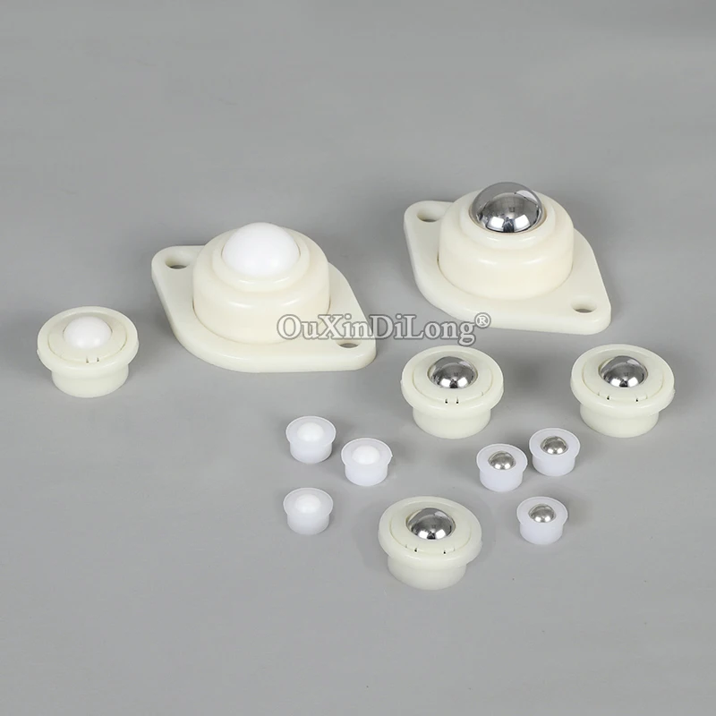 

10PCS Nylon Plastic Universal Wheels Ball Bearing Bull Eye Wheels Nylon/Stainless Steel Ball Industrial Equipment Wheels Runners