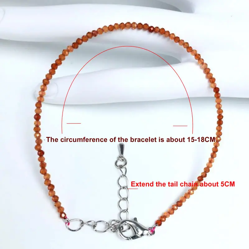 Natural Stone 2-3mm cut bracelet necklace Jewelry Bead Foot Chain Crystal agate garnet pearl Tourmaline  New In Cute Summer