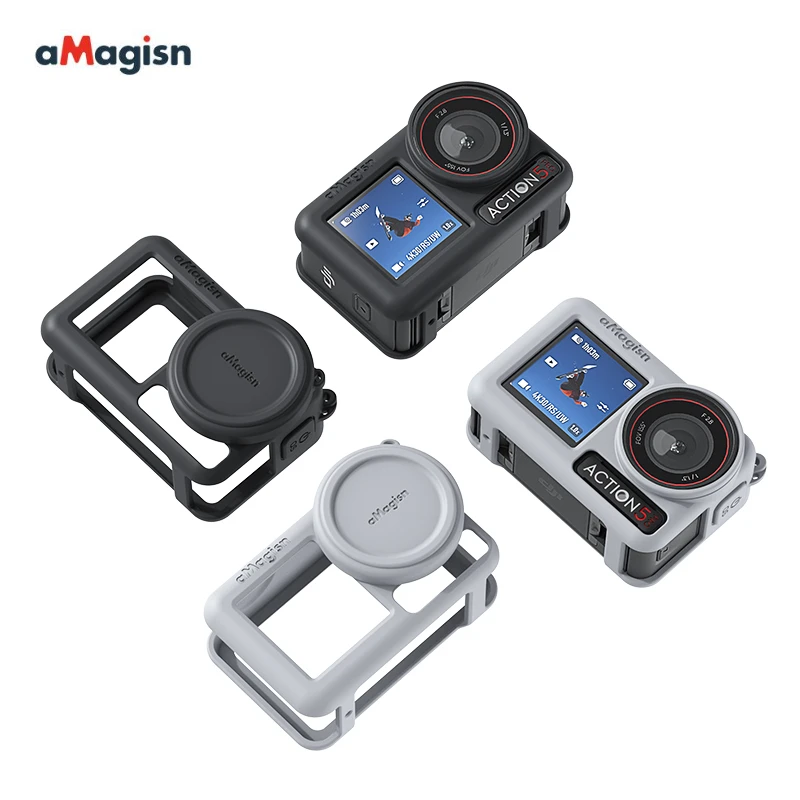 

aMagisn Silicone Protective Case for DJI Osmo Action 5 Accessories All-Around Silicone Protector Case Action Camera Accessories