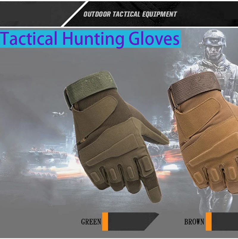 1 Pair Of Gloves, Sports, Outdoor Hunting, Full Finger Gloves. Nylon Gloves, Survival Gloves, Combat Gloves, M/L/Xl