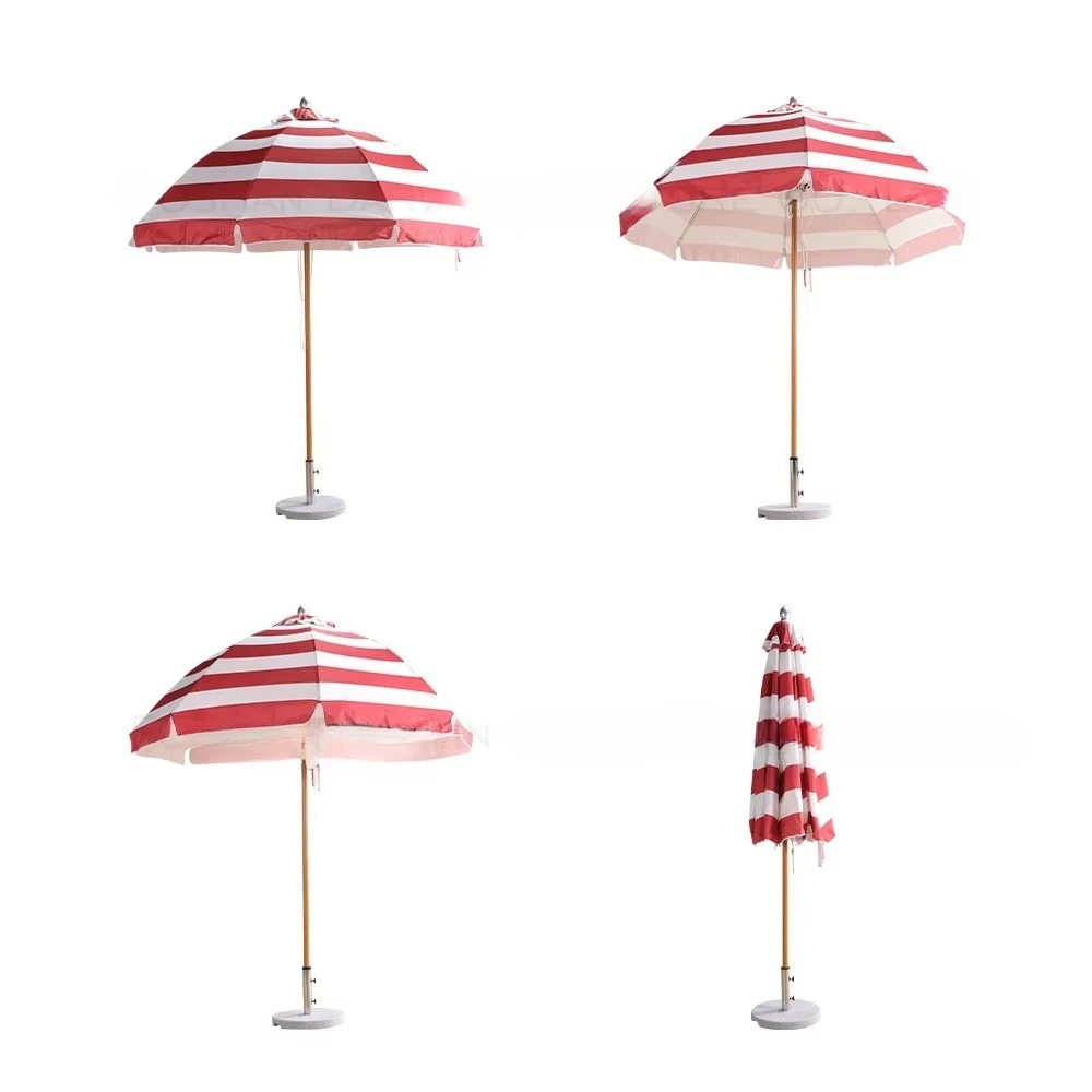 Foshan Factory Price Outdoor Parasol Custom Waterproof Sunproof Garden Commercial Patio  Umbrellas Beach Umbrellas & Bases