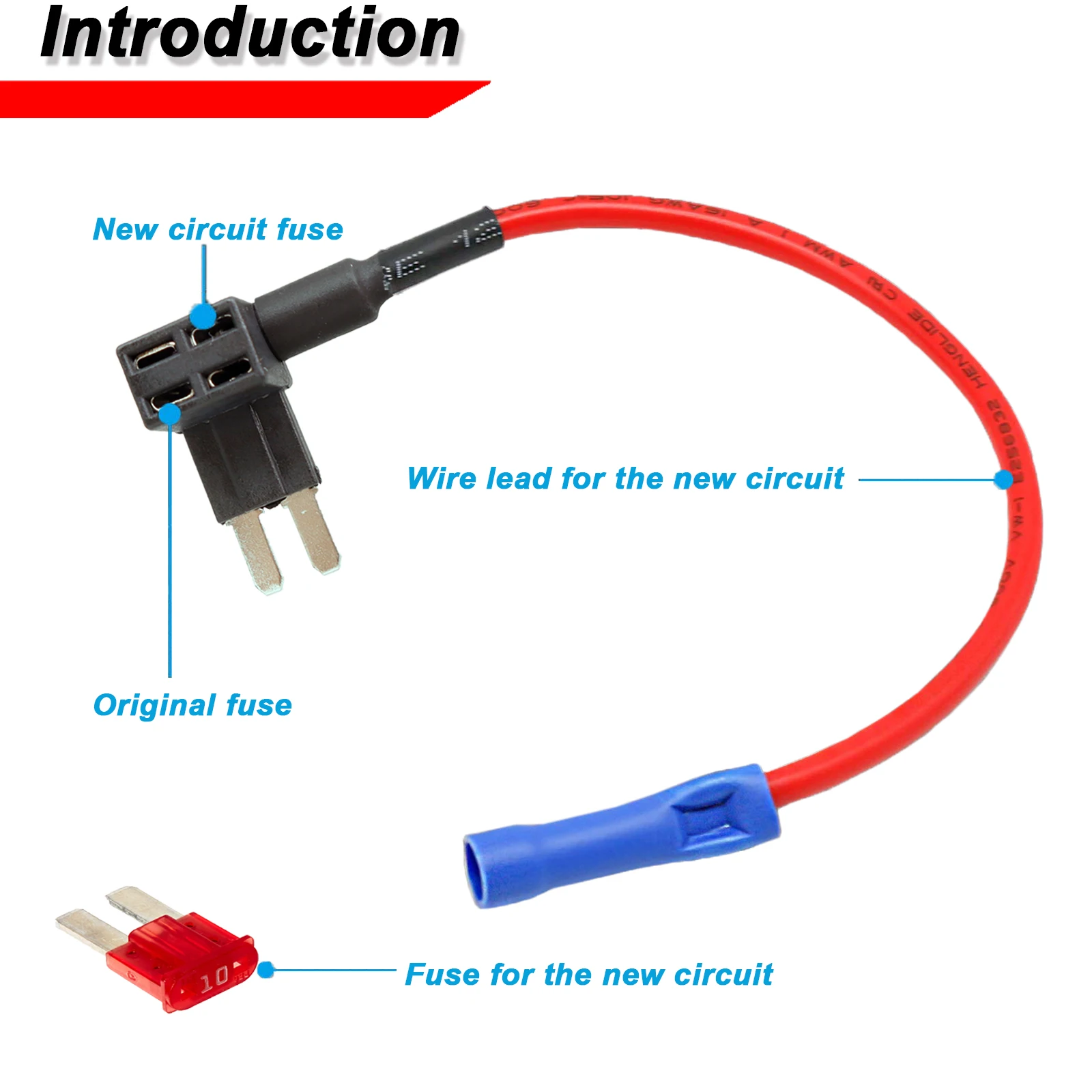 APKTNKA 5 uds agregar circuito adaptador de coche Micro 2 soporte de cuchilla APT ATR grifo Micro portafusibles accesorios divisores de fusibles de