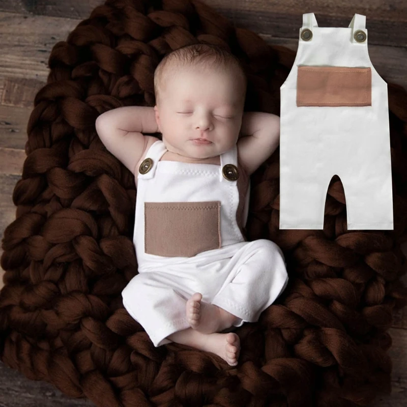 L5YF Eerste fotosessie rekwisieten Babyfoto rekwisieten Outfit pasgeboren jongen fotoshoot broek