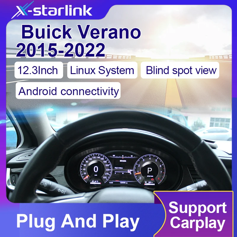 

Для Buick Verano Opel 2015-2022 12,3-дюймовый цифровой спидометр ЖК-дисплей приборной панели с телефонным звеном Обновление приборной панели автомобиля
