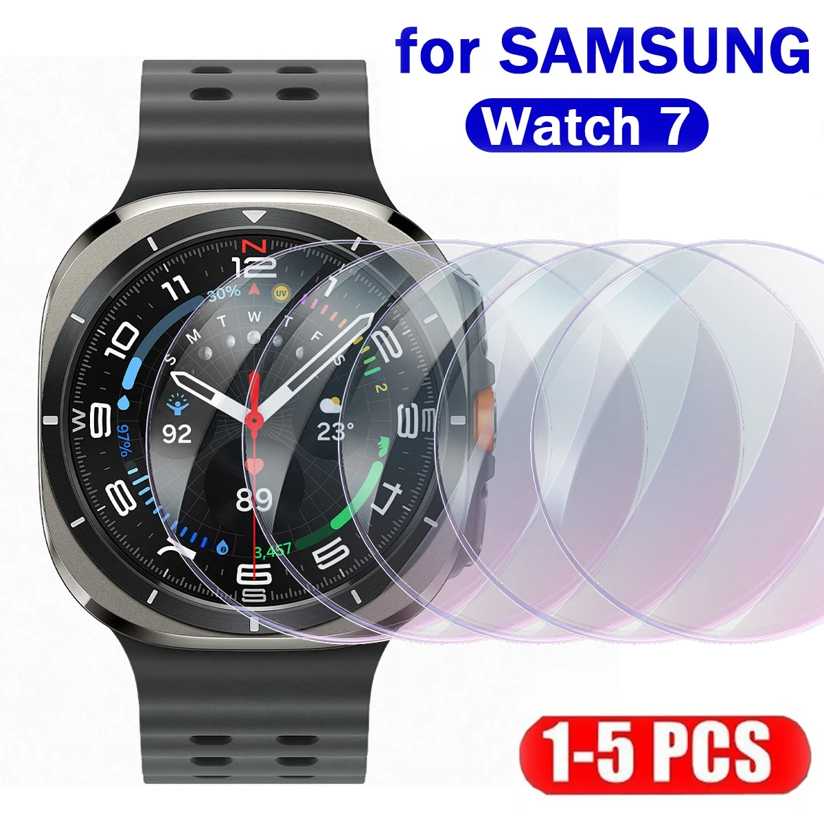 1-5 pezzi di vetro temperato Premium per Samsung Galaxy Watch 7 Ultra FE 47 Smartwatch Screen accessori per pellicole protettive antigraffio