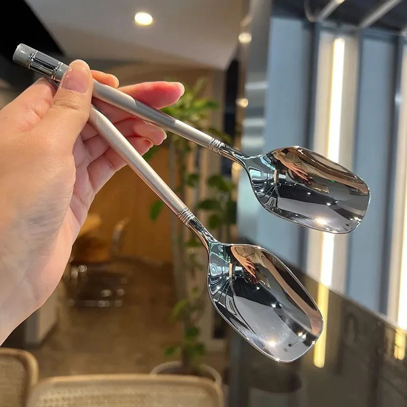 20*4.2cm Long-Handle Wall-Mounted Stainless Steel Spoon for Dessert, Coffee Mixing Ideal Stirring Utensil for Parties and Dining