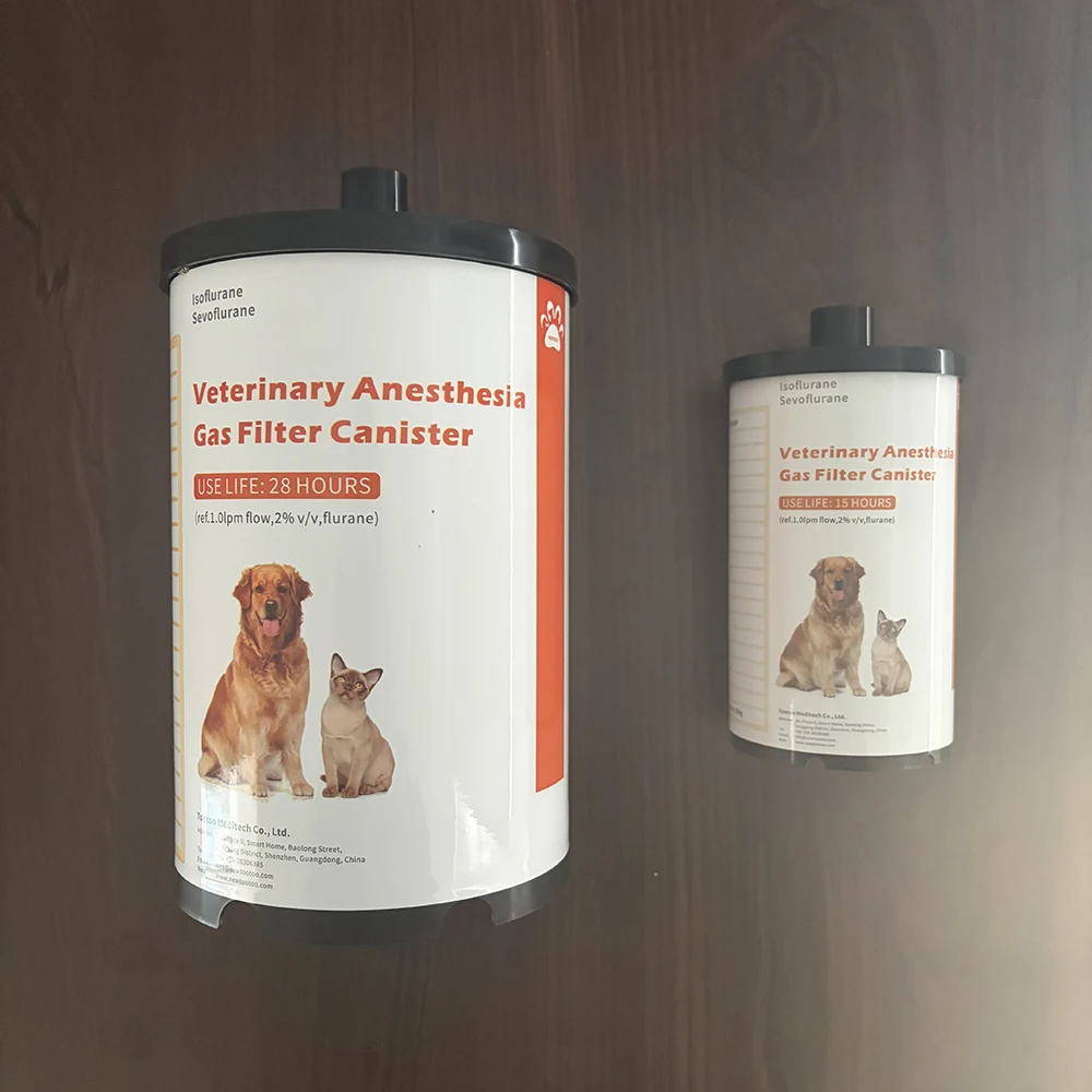 Disposable Filter Canister with Built-in Sponge for Preventing Anesthetic Contamination in Operating Rooms for Veterinarians