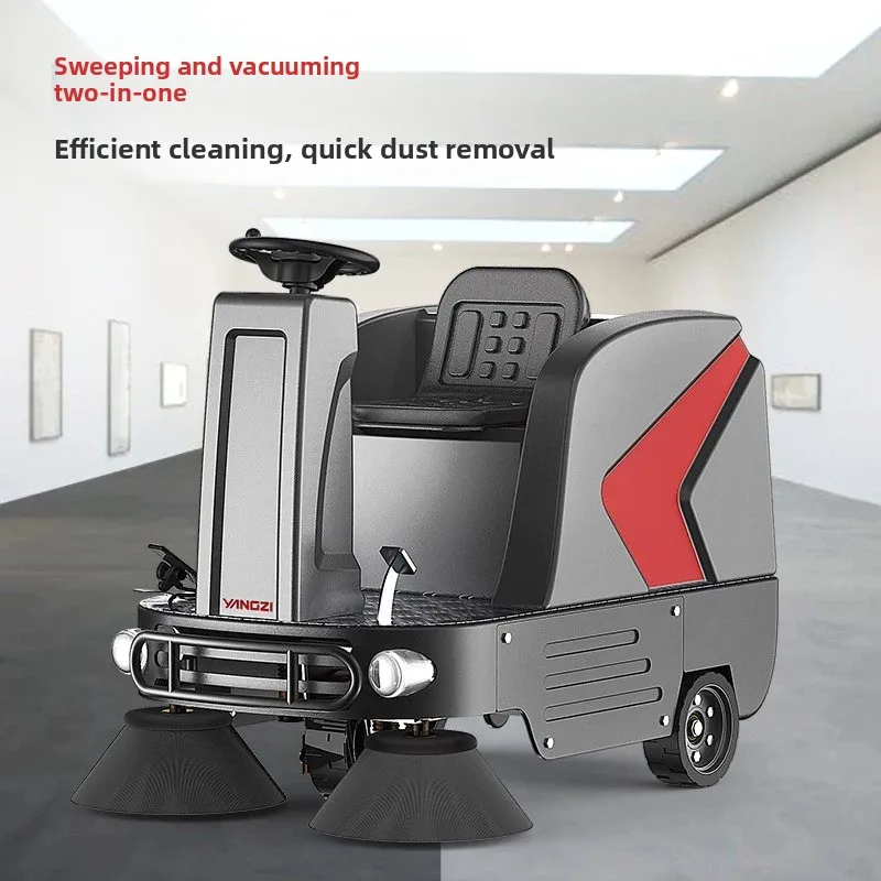 Factory industrial sweeper,  S5 factory workshop commercial property road sweeper, drive-on sweeper