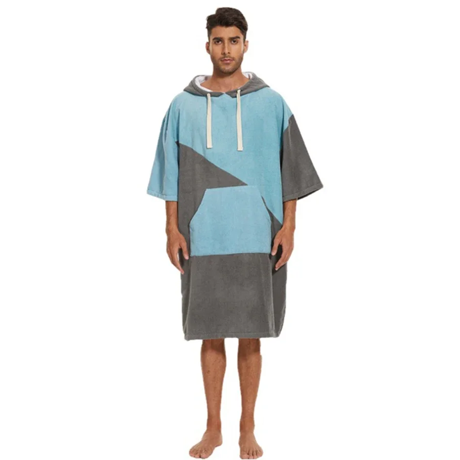 Unisex Hooded Quick Dry Microfiber Surf Poncho Beach Towel Dropshiping Swim Wetsuit Changing Robe Wearable Towel Wholesale