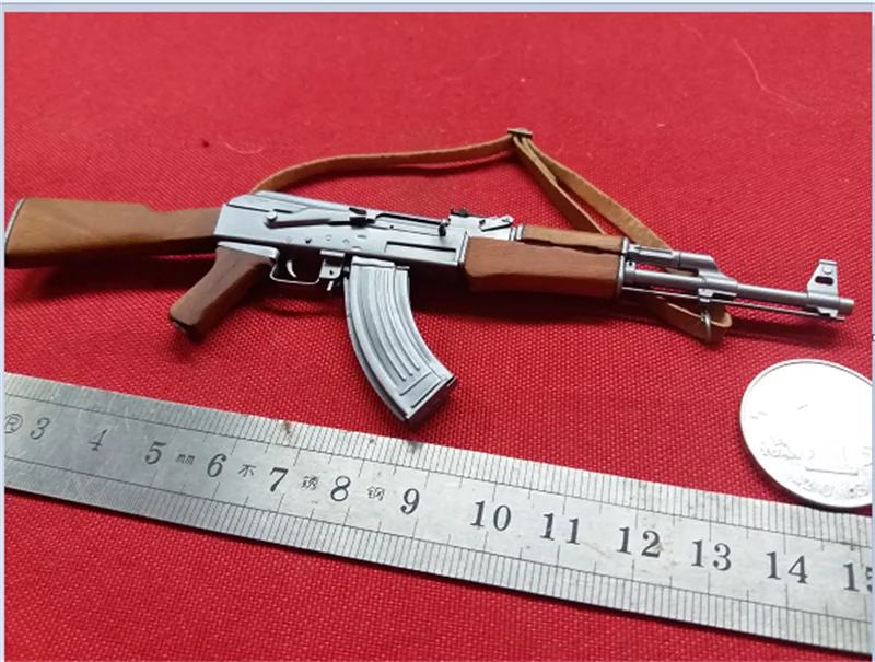 Gorąca sprzedaż 1/6th ii wojny światowej wojskowe serii bitwa Mini zabawki Model AK47 broń pistolet nie może być zwolniony Model dla 12 \