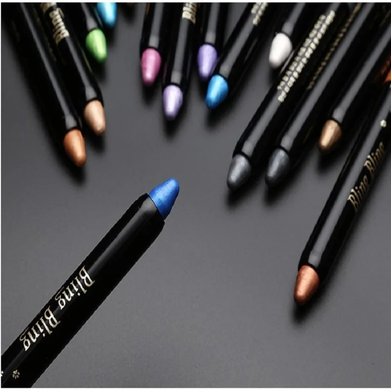 Pearlescent Eyeshadow Pencil Waterproof Glitter Shimmer Eye Shadow Pen Eyeliner Sticks Long Lasting Eyes Make Up Tools Wholesale