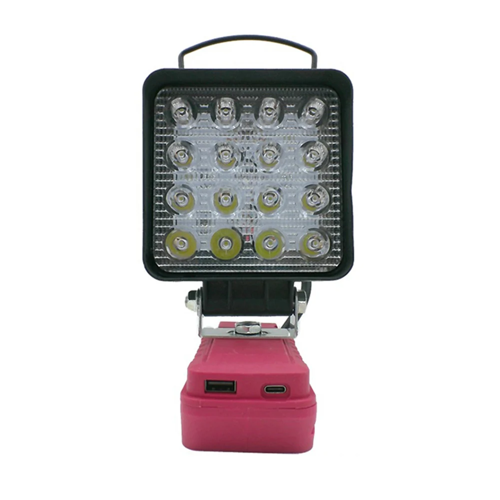 Compact Floodlight Cordless Work Light Jobsites Outdoor Events Adjustable Brightness Levels Low Voltage Protection