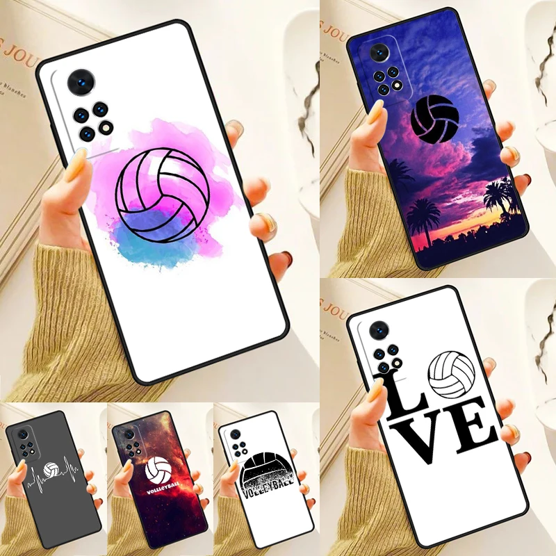 Sports Love Volleyball Case For Samsung Galaxy S24 Plus S23 S20 S21FE Lite S22 Ultra Note 20 S8 S9 S10 Phone Coque