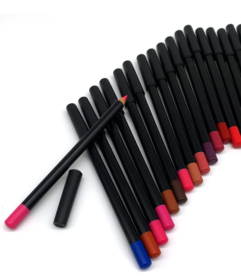 50pcs/lot Private Label Lipliner Pencil Lip Makeup Lipstick Pencils Waterproof Lipliner Nude Brown Lip Liner Cosmetics Wholesale