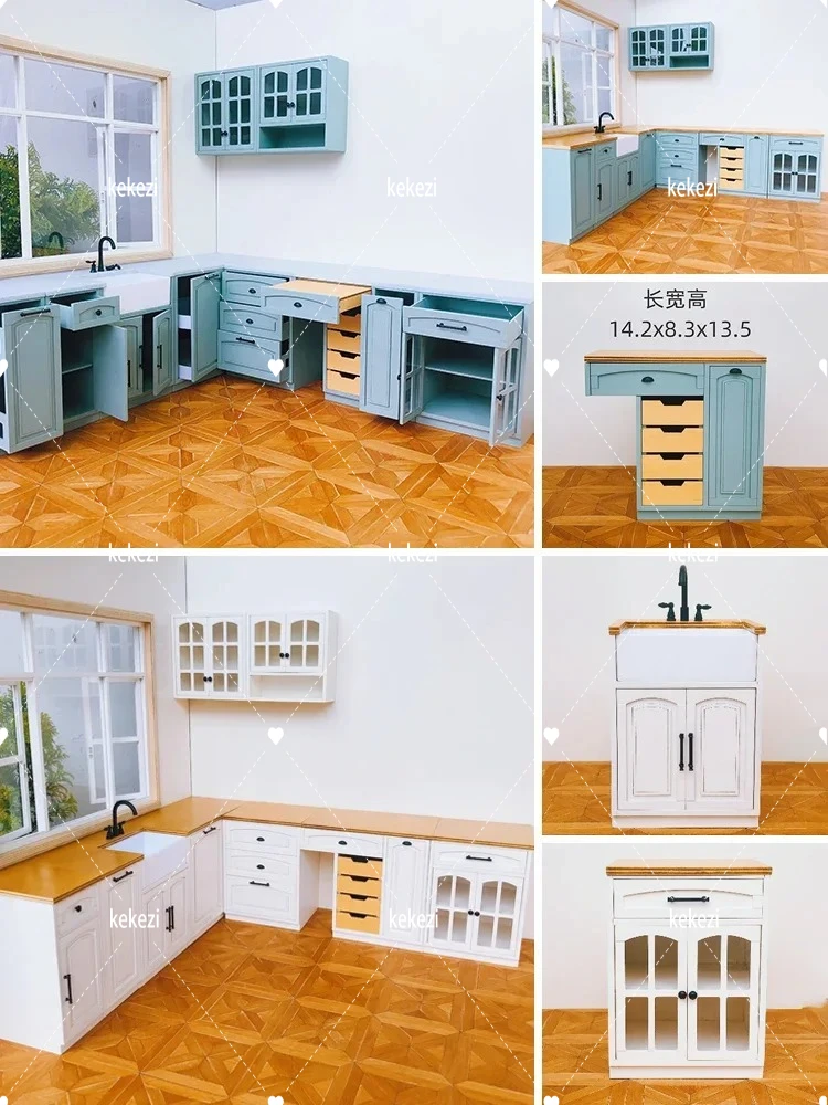 

Blythe 1:6 Miniature Dollhouse Furniture Mini Kitchen Utensils Countertop Kitchen Cabinet Doll New Diy Miniature Dollhouse
