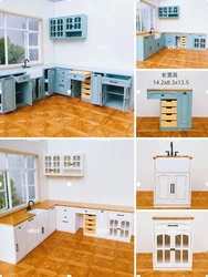 Blythe 1:6 Miniature Dollhouse Furniture Mini Kitchen Utensils Countertop Kitchen Cabinet Doll New Diy Miniature Dollhouse