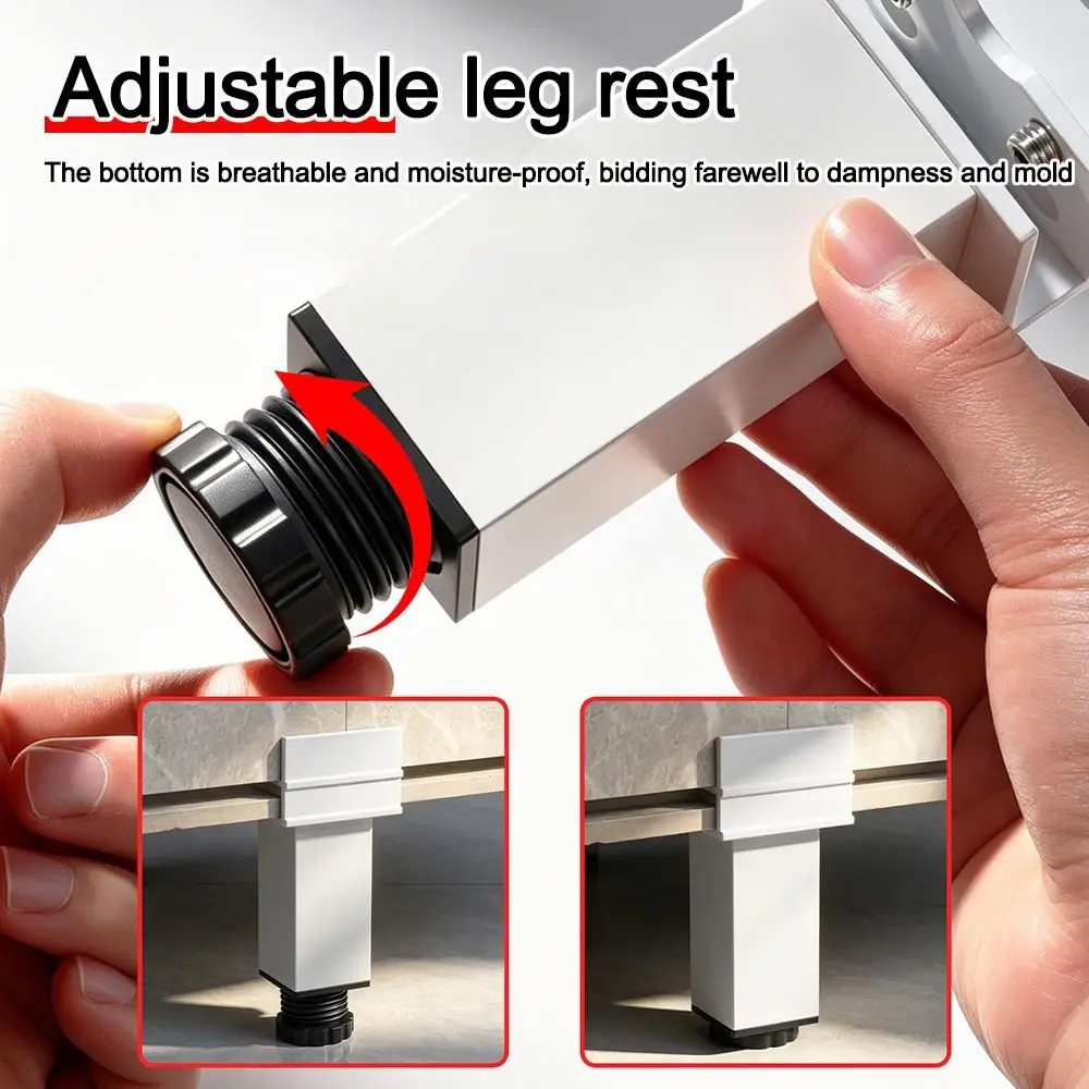 Aluminum Alloy Adjustable Support Leg Bracket Heavy Duty White Aluminum Corner Clamps Waterproof Rust Resistant