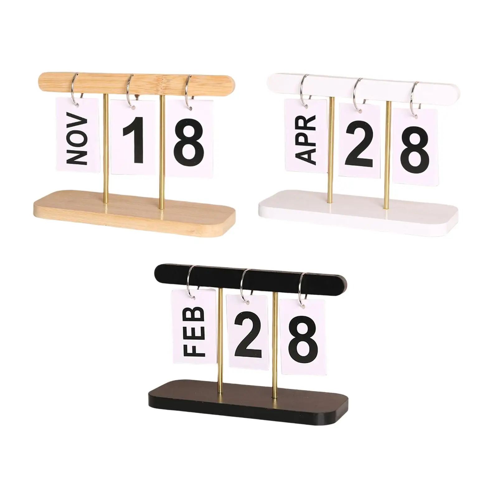 Bureaukalender Herbruikbare pagina's draaiende eeuwigdurende kalender voor thuiskantoordecoratie Desktopornament