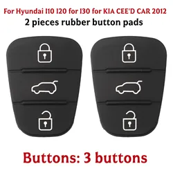 2pcs Remote Car 3 Buttons Key Fobs Case Shell Button Pad Black For Hyundai I10 I20 I30 For KIA I20 I30 Ix35 Ix20 Venga