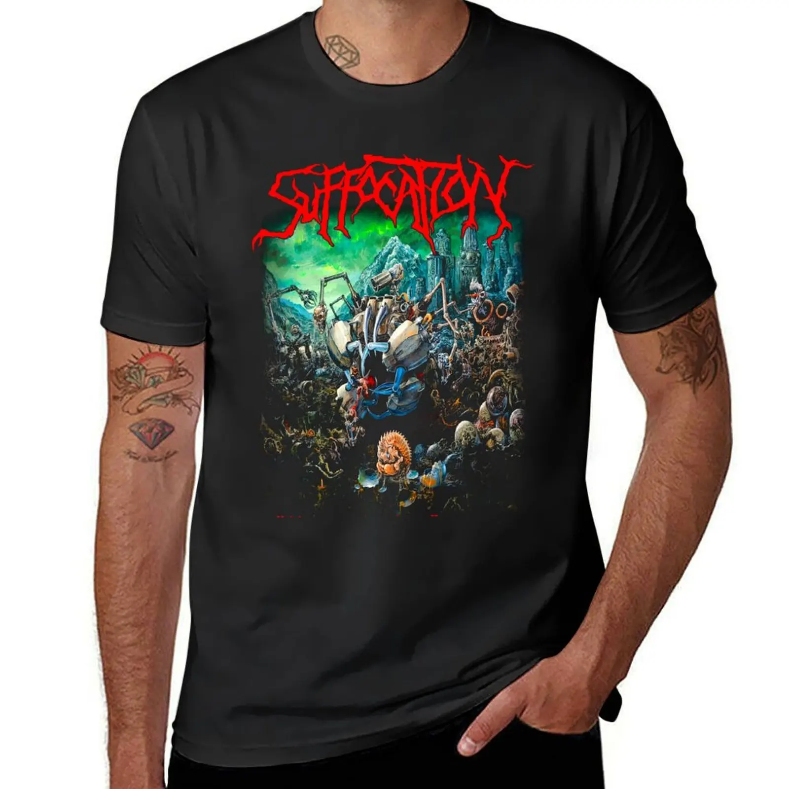 Effigy of the Forgotten by Suffocation - Classic Old School Brutal Technical Death Metal T-Shirt korean fashion Men's t-shirts