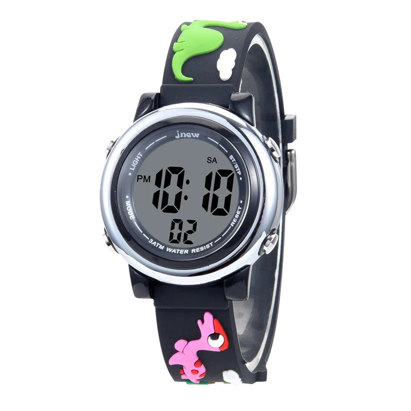 UTHAI C30 Watch Children Cartoon Sports Watch Alarm Clock 30M Waterproof Kids 3D Dinosaur Student Boys LED Electronic Watches