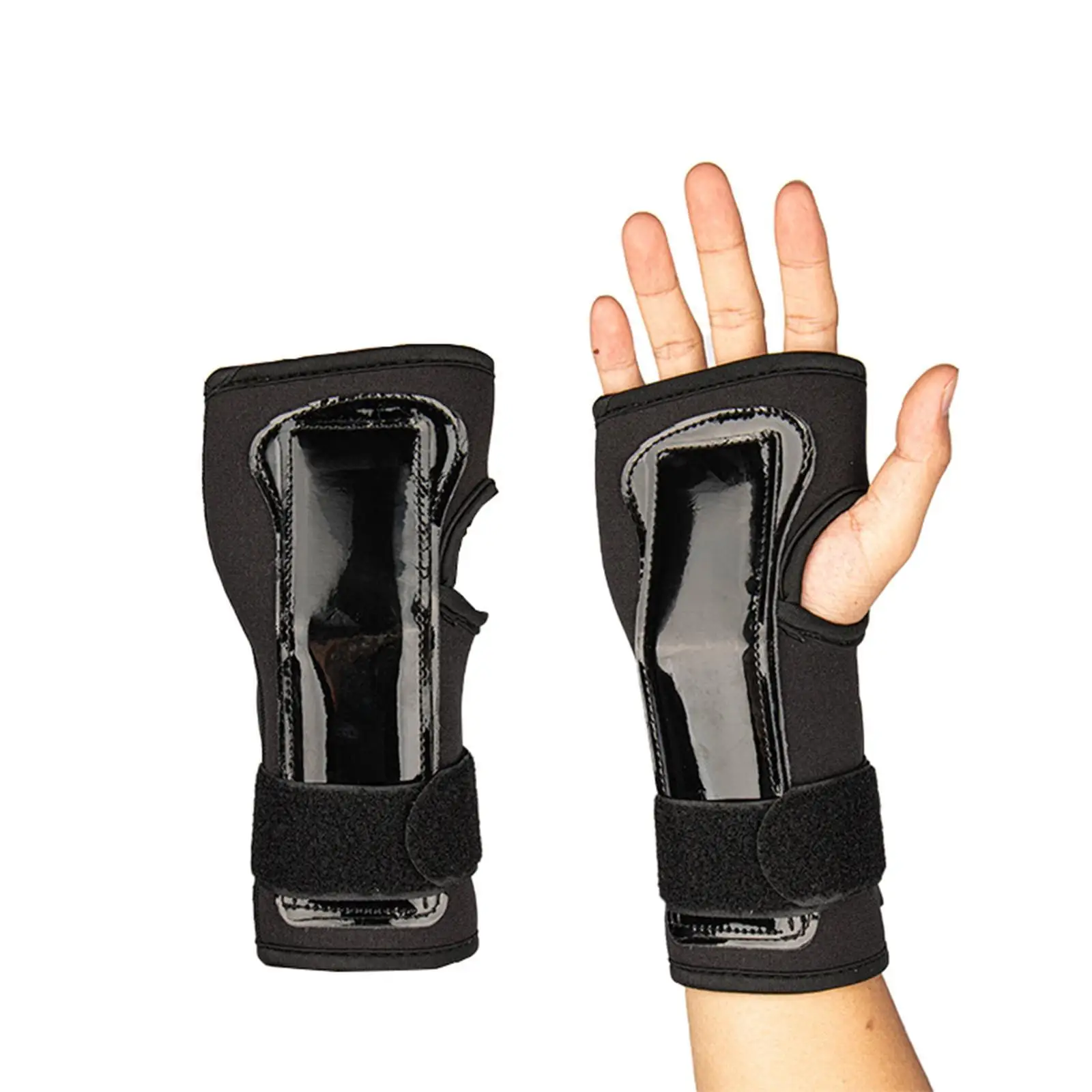 Ski Wrist Guards with Splints for Snowboarding Skateboarding Breathable Neoprene Wrist Strap TPU Cover Adjustable Hand Support