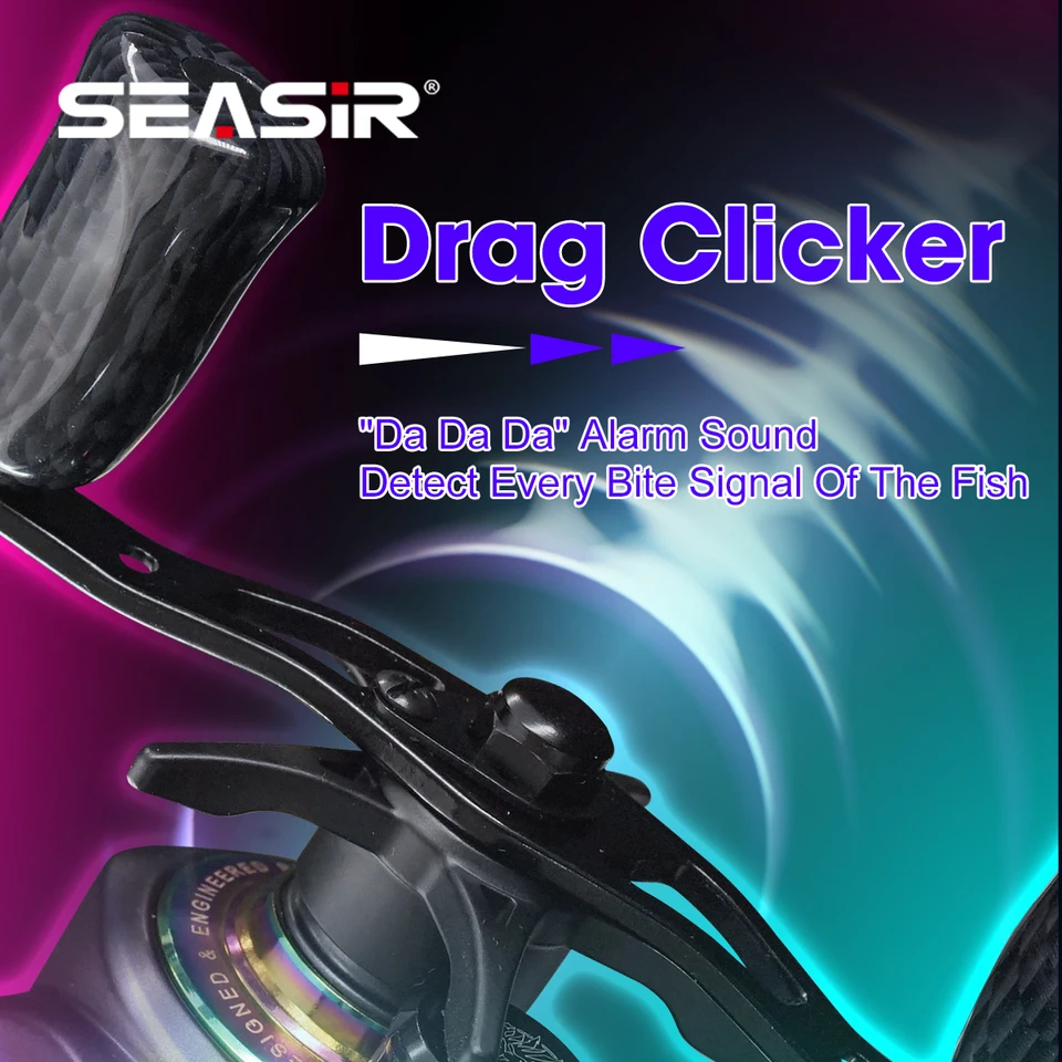 Seasir Rexcast Baitcaster Long Cast Max Drag 12kg Carbon Washers