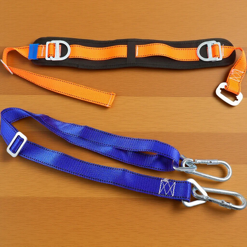 屋外安全ベルト 高強度ポリエステル クライミングハーネス フリーサイズ 登山用落下防止安全ベルト