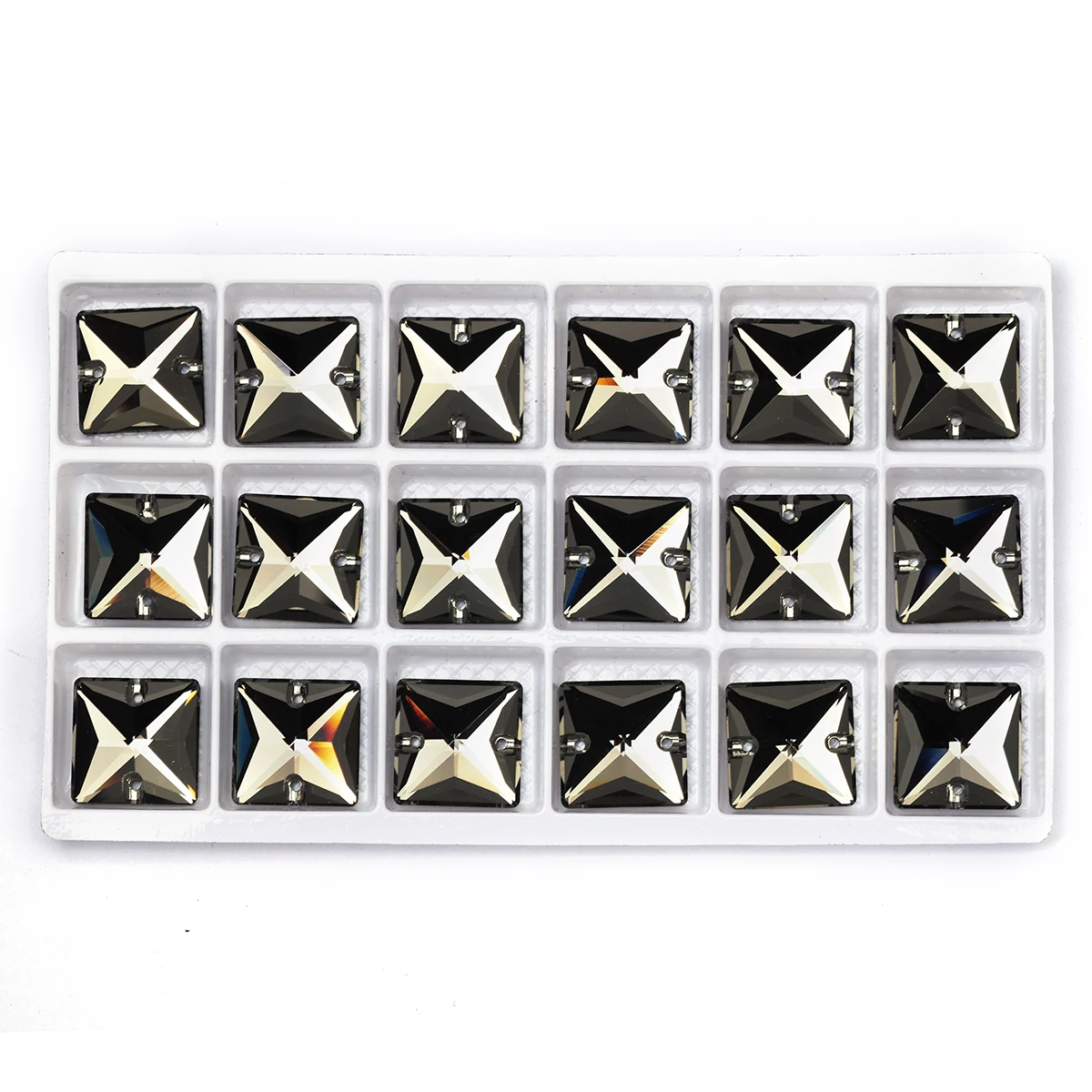 PUBRILEX Vorteilspack Schwarze Diamant-Strasssteine mit Flacher Rückseite und Facetten zum Nähen für Kleidungsstücke und Schmuckdekorationen – Detail 15