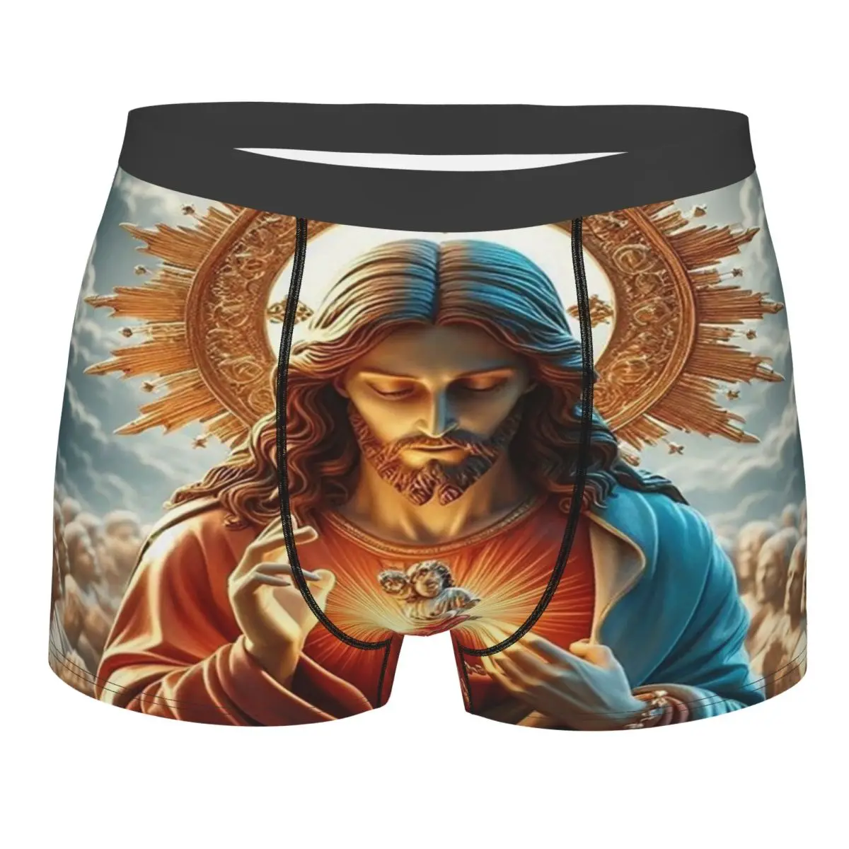 

Custom Lord Jesus Christ Boxer Shorts For Men Sexy 3D Printed Underwear Panties Briefs Soft Underpants