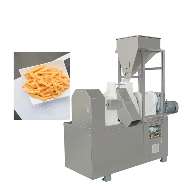 Fried and baked kurkure corn kernels snack food manufacturing machinery and equipment production line