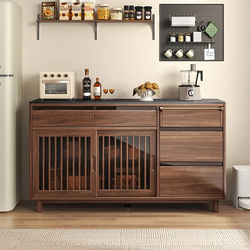 

Dining side cabinet integrated against the wall Living room against the wall Locker Household storage cabinet Rock slab tea