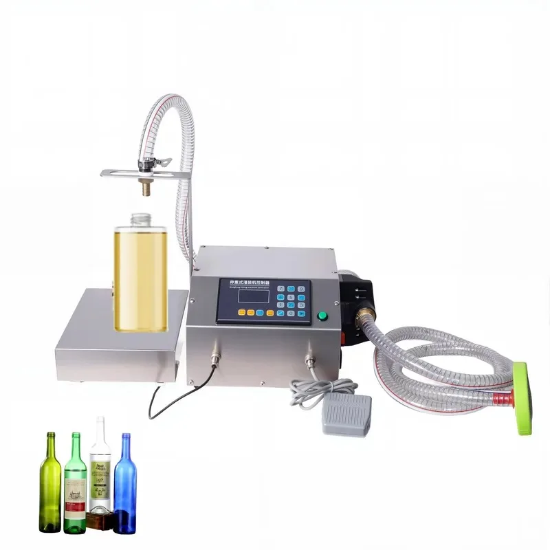 Semi Automatic Liquid Weighing Digital Control Glass Filler Beverage Water Alcohol Honey Drinks Plastic Bottle Filling