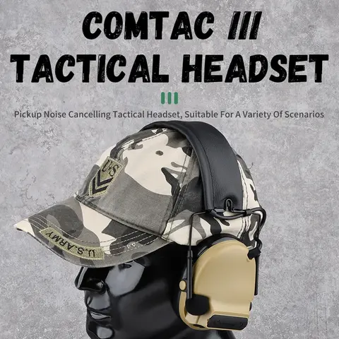 Tactical comta 3 Headset  Active Pickup Noise Canceling Hearing Protection Airsoft Outdoor Hunting Communication multifunctional