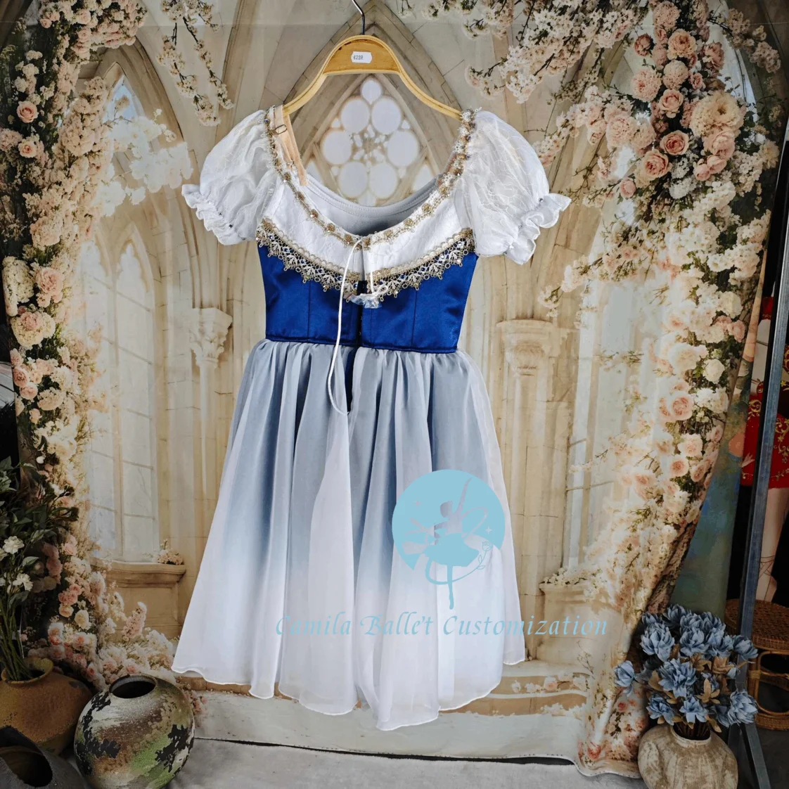 High-end novo personalizado filha de gerberia gisele competição de balé desempenho saia longa de tule adulto e crianças