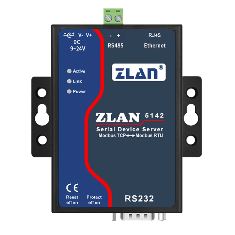 

Шлюз Modbus, Modbus RTU и Modbus TCP, последовательный сервер ZLAN5142