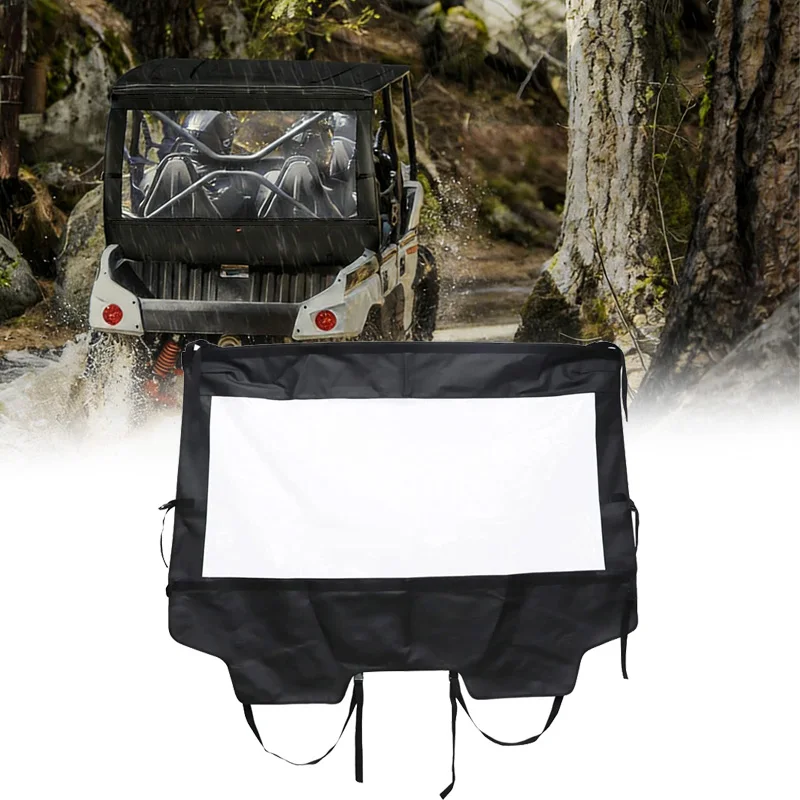 Soft Rear Windshield Waterproof Dustproof PVC Easy Install For 2013-2023 Kawasaki Teryx4 800 2013-2022 2023 UTV Accessories
