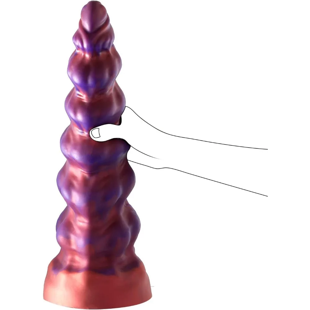 Grande vibrador de fantasia de silicone de 15,6 polegadas com ventosa, brinquedo anal extra grande inspirado em dragão