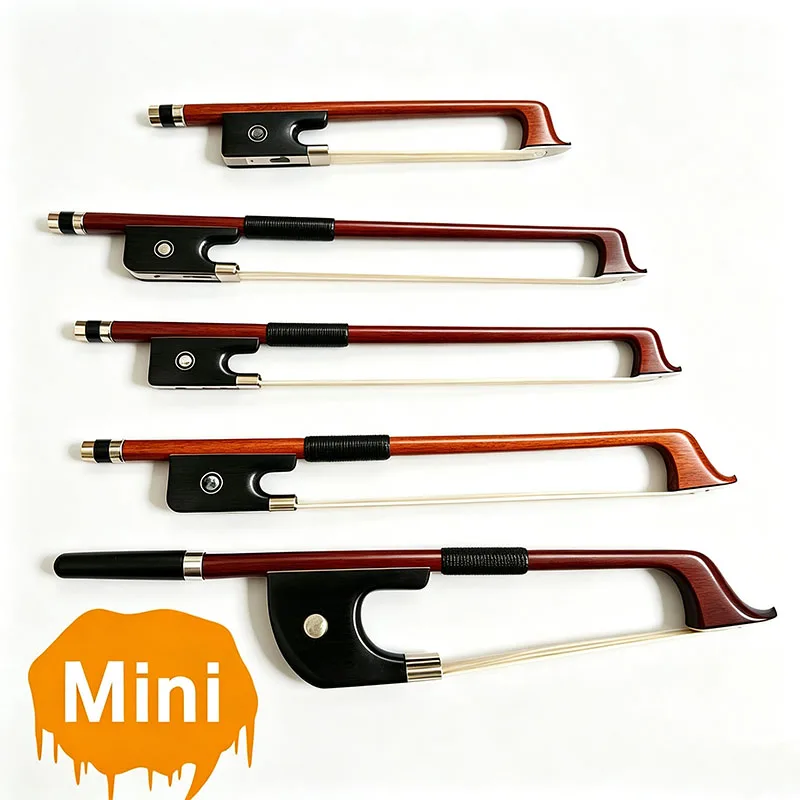 Mini Ultra-Kurzer Cello-Bogen Deutscher Bass-Bogen Handgefertigter Bogen aus Innere Mongolei mit Pferdeschwanz
