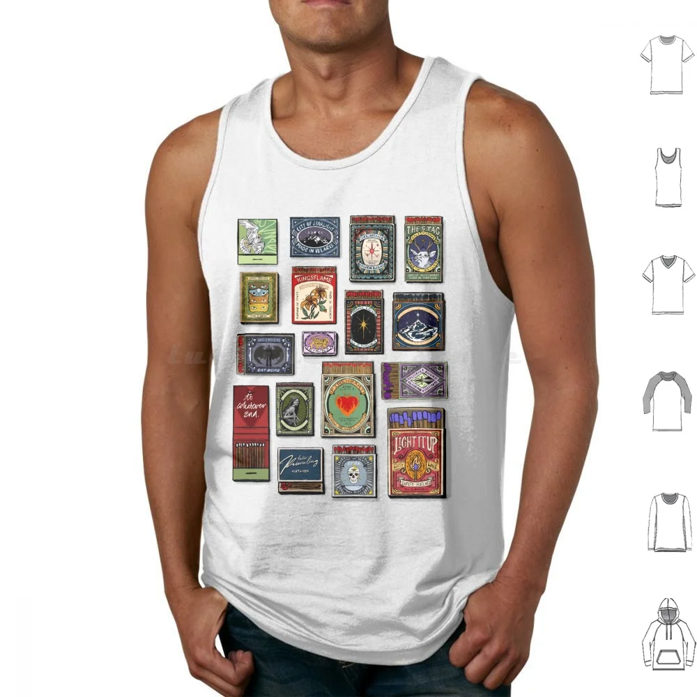 Sarah J Mass Matchbox Print Tank Tops Print Cotton Matchbox Crescent City Throne Of Glass Aelin Queen Bookish