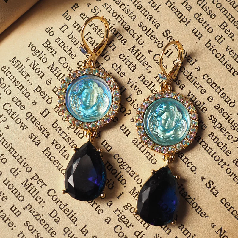 

Antique Earrings Vintage Blue